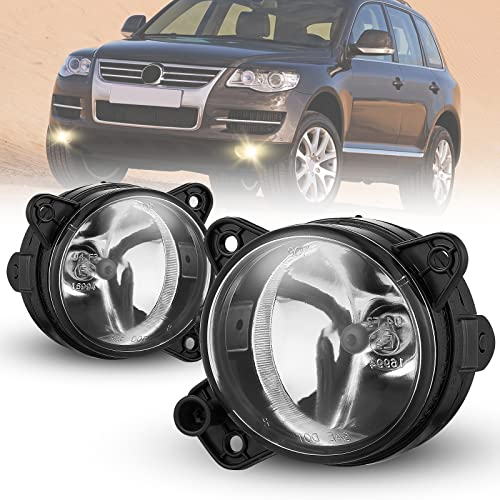 Tula Motoren Nebelscheinwerfer für VW Transporter/Multivan T5(7E/7F/7J/7H) 04-09 Polo 9N 05-12 30-50 2E 06-13 Touareg 7L 02-06 SKODA Fabia Roomster5J Praktik Ein Paar Klare Linse HB4