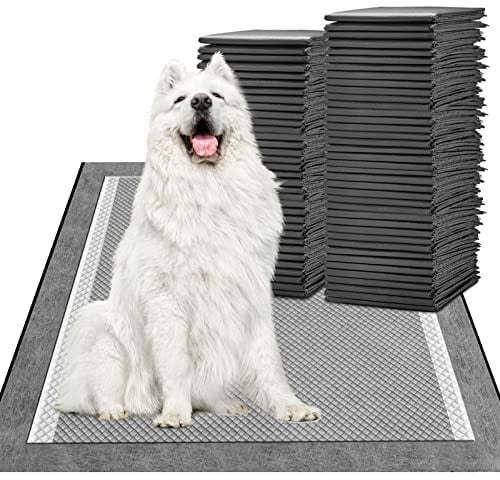 MIZOK Dog Pads Extra Large 76x91cm Puppy Pads Large Charcoal Activated Carbon Odor-Control Puppy Training Pads Super Absorption Leak-Proof Dog Training Pads, Disposable (40 Counts)