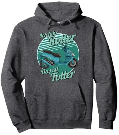 Ich Fahr Roller Motorroller Retro Vintage Roller Design Pullover Hoodie
