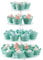 CECOLIC Présentoir à cupcakes en acrylique à 4 niveaux rond transparent pour cupcakes présentoir à dessert support de tour de pâtisserie pour décoration de fête d'anniversaire de mariage - 30,5 cm