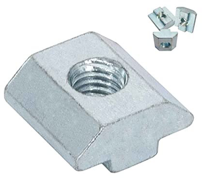 SCHMIDT systemprofile 50 tasselli per scanalature M8, scanalatura 8, in acciaio zincato, dado scorrevole con ponticello pesante, materiale di fissaggio, accessori per profili in alluminio