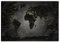 LANA KK - Weltkarte Noir – magnetische Weltkarte Pinnwand als Blechschild XXL -Poster, Magnettafel als Geschenk Wandkunst Dekor für Zuhause, Büro und Café in 120x80 cm