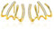 18k Gold Plated Ear Cuff & Stud Earrings for Women - Claw & Illusion Designs with Cubic Zirconia Diamonds - Hypoallergenic & 4 Prong Wrap Earrings for Girls