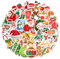 iJiZuo 50PCS Stickers Adesivi Natalizi, Adesivi a Tema Natale, Adesivi per Decorazioni Natalizie, Decorazione Babbo Natale Adesivo, Decorazione Babbo Natale Adesivo, Adesivi Regalo di Natale