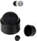 FUX Lot de 10 cache-vis hexagonaux pour vis, capuchon, écrou, capuchon de protection, différentes tailles de filetage M4 à M36, cache-vis blanc, noir, gris (M10, SW17, noir)