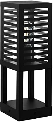 EGLO Sockelleuchte außen Alamonte 3, Außenleuchte stehend, Außenbeleuchtung für Garten und Terrasse, Außenlampe aus Metall in Schwarz, IP44, H 45 cm, E27