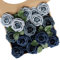 N&T NIETING Lot de 25 Roses artificielles avec tiges pour Mariage, fête prénatale, décoration de Maison, mélange de Bleu