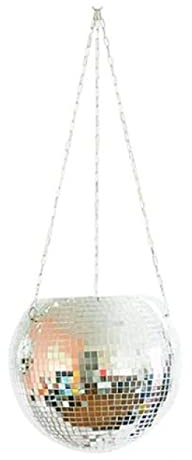 YZJSSL Planteur de Boule Disco, 6 Miroir Suspendu planteur Pot de Fleur Cintre avec Crochet pour Plantes d'intérieur et d'extérieur, décor de Boule Disco