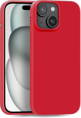 MyGadget Cover per iPhone 15 - Custodia Protettiva in Silicone Morbido – Case TPU Flessibile - Ultra Protezione Antiurto & Antigraffio - Rosso