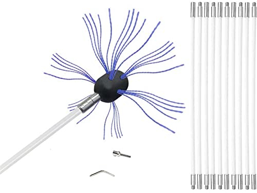 Stufa A Pellet Kit Spazzacamino Accessori Camino 6/8/10/12 Asta Flessibile Spazzacamino + 1 Testina Spazzacamino Può Essere Allungata E Piegata Spazzola Canna Fumaria Spazzola Pulizia Camino ( Color :