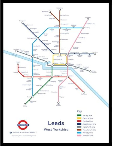The Happy Puzzle Company - Leeds Underground Jigsaw Map 400 Pieces - Jigsaw Puzzles for Adults 400. This is an official Transport For London licenced product.