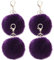 JK Home Lot de 4 Porte-clés Pompon en Fausse Fourrure Pendantif pour Sac à Main Voiture Bagage Porte-clé Saint-Valentin Anniversaire Violet Foncé
