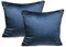 JACK 2er Set Teddy Flausch Kissenhülle Kissenbezug Dekokissen flauschig kuschlig weich, Farbe:Blau, Größe:40 x 40 cm