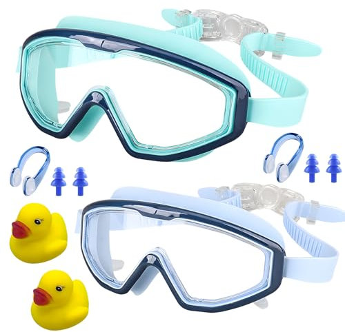 Sprießen Lot De 2 Lunettes Piscine Pour Enfants, Masque De Plongée Enfant, Antibuée Lunettes De Natation, Lunettes De Piscine Sans Fuite, Lunettes De Natation Pour Filles Et Garçons De 3-15 Ans