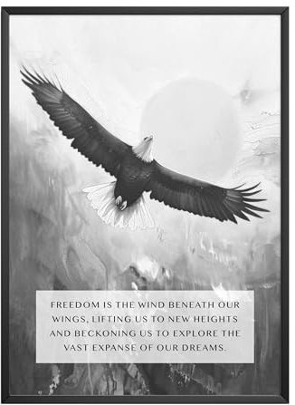 MJ-GRAPHICS® Poster Erfolg Adler Bilder Büro, A3 Bild Wohnzimmer Deko Schlafzimmer Motivation Poster Adler Affirmation Motivationsbilder Training Mood Adler Poster Sport Ziele Bild - ohne Rahmen