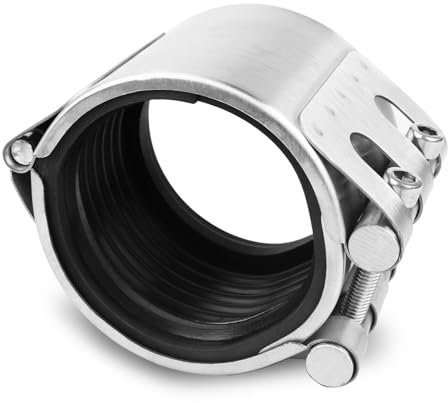 2 Inch Pipe Repair Clamp Kit for Plastic & Metal Pipes 56mm-59mm -Emergency Duty Leak Sealer with Stainless Steel,High Pressure Resistant,Quick Fix for Water/Gas/Oil Lines