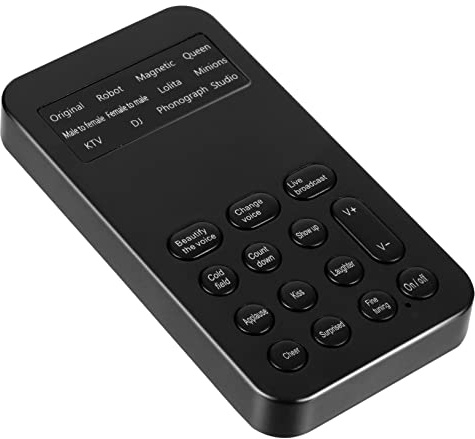 CIYODO Mini USB-soundkarte Mit Soundeffekten Tragbarer Sprachwechsler Für Handy Und Pc Für Karaoke Und Live-Streaming Einfach Zu Bedienen Ohne Treiberinstallation