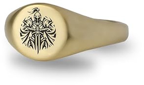 14k Gold Ritter Siegelring - Gravierte Ritter Ring - Benutzerdefinierte Ritter Ring - Unisex Ring - Mittelalterliche Ring