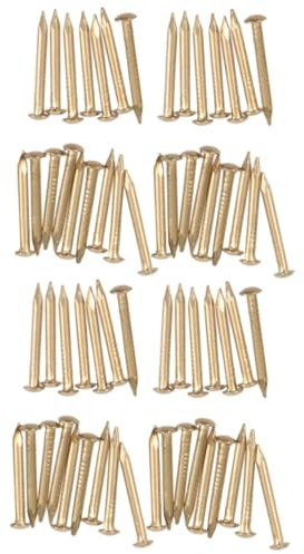 VILLFUL 400 Stk Nägel Aus Messing Nagel-kits Hardware-nägel Tipp Verkleidung Bastelnägel Rundkopfnägel Nagel-maniküre-set Mini-nägel Zum Basteln Fingernagel-kit Dachnägel Kutikula Verzinkt