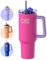 40oz Tumbler with Handle Water Bottle with Straw Lid 1200ml Stainless Steel Drink Cup Reusable Insulated Vacuum Cup Travel Coffee Mug Travel Cup Cupholder Friendly,Leak Proof,Keep Cold for 32Hr,1.2L