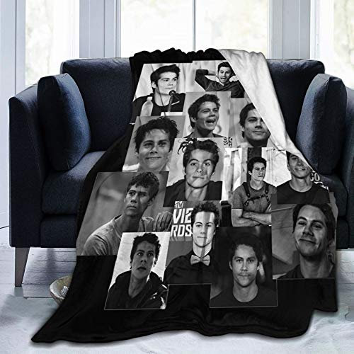 QapLWczK Dylan O'Brien - Coperta ultra morbida in pile di flanella, per tutte le stagioni, leggera, per soggiorno/camera da letto, 127 x 101,6 cm