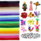 VntMQP Chenille-Faden-Set, Pfeifenreiniger-Set bunt zum Basteln, 30 cm x 6 mm Pfeifenreiniger, geeignet für Blumen, kleine Tiere, Halloween, Weihnachten DIY-Kunstwerke (200 Mehrfarbig + Augen)