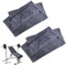EVDZNA Sporthandtuch, 2 Stück 120 x 50 cm Fitness Handtuch, Sporthandtuch mit Reißverschlusstasche, Mikrofaser Fitnesshandtuch, Yoga Handtuch, für Sportliche Aktivitäten, Grau