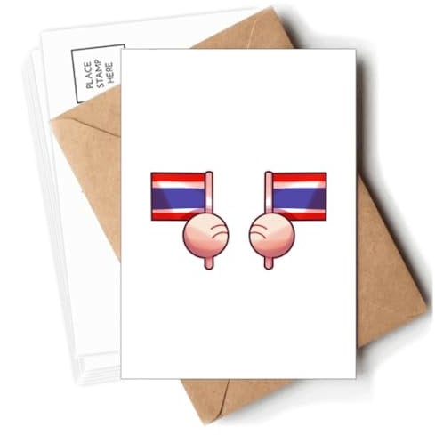 Thailand Flagge Asien Postkarten Umschläge Blanko Notizkarten Versand