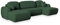 Masseno Ecksofa Savona P mit Schlaffunktion U-Form, Sofa mit Bettkasten, Wohnzimmersofa, Couch, Soffa, Bettsofa, Couchgarnitur- Grün, POSO 14