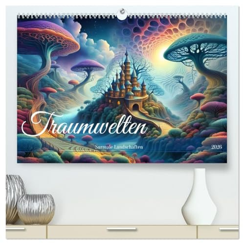 Traumwelten Surreale Landschaften (hochwertiger Premium Wandkalender 2026 DIN A2 quer), Kunstdruck in Hochglanz: Landschaften jenseits der Realität. (CALVENDO Natur)