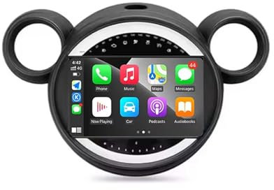 Android 14 Radio de Coche 9 Pulgadas Doble DIN para BMW Mini Cooper Countryman R56 R60 2011-2013 con Carplay Cámara de Respaldo Controles del Volante GPS inalámbrico Bluetooth(Y 1G+32G)