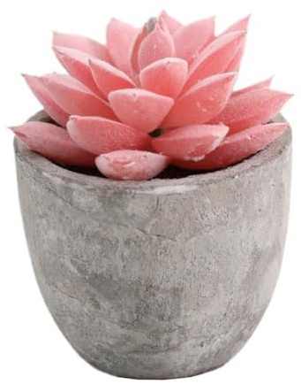 Gettimore Planta suculenta simulada en maceta abigarrada para decoración del jardín del hogar, color verde