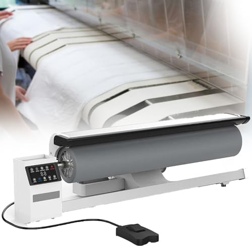 Commercial Steam Press, 90Cm Rotary Iron with Foot Pedal, Multiple Steam Functions for Linens, Clothes, Garments, and Curtains