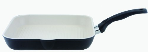 Ballarini 9W9C40.28 Salento Whitestone - Bistecchiera con Triplo Rivestimento Antiaderente Chiaro, 28 x 28 cm
