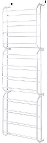 Whitmor Over The Door Shoe Rack, 36 Pair, White