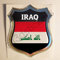 All3DStickers Aufkleber Irak Kfz-Aufkleber Irak Emblem Gedomt Flagge 3D Fahne