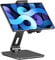 SHUOSUO Support Tablette Réglable et Pliable, Porte Tablette Bureau Aluminium Lourd Pivotant à 360°, Compatible avec iPad Pro/Air/Mini, Samsung Tab, Surface Pro, Kindle Fire (7-13) (Gris Foncé)