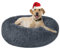 Hundebett Katzenbett Flauschig Rund aus Plüsch - Donut Kuscheliges Hundekissen Hundekorb Waschbar S/M/L/XL/XXL für Kleine, Mittelgroße und Große Hunde, Katzen und Andere Haustiere (XXL-80, Dunkelgrau)