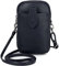 Kleine Damen Leder Umhängetasche, Ital. Handtasche Handy Echtleder, Crossbody Schultertasche für Frauen Mädchen, 0002111070, Tasche Farben:Dunkel Blau