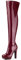 Allegra K Chunky Overknee-Stiefel aus Lackleder für Damen Burgund 40