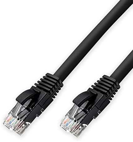 D.Square - Cable Ethernet Internet LAN 2m, Cat.6 U/UTP Negro, Cable de Red LSOH, Conector Rj45, 1 GB/S, Ideal para Router/Móderms, Switch, Repetidor, Ordenador, Portátil, Red Locales.
