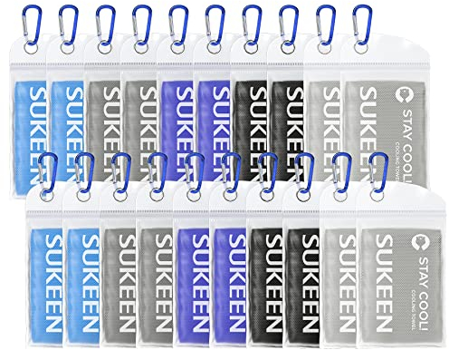 Sukeen Kühlendes Handtuch (101.6x30.5 cm) großes Eishandtuch, weiches, atmungsaktives Kühlhandtuch, Mikrofaser-Handtuch für Yoga, Sport, Laufen, Fitness, Workout und weitere Aktivitäten