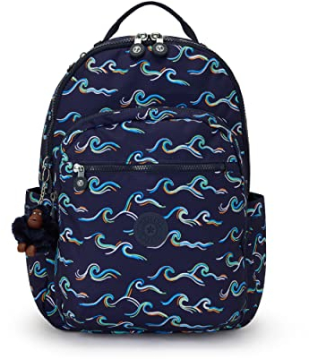 Kipling Seoul, großer Rucksack mit Laptopschutz 15 44cm 27L Fun Ocean PRT, Fun Ocean PRT, Einheitsgröße, Seoul
