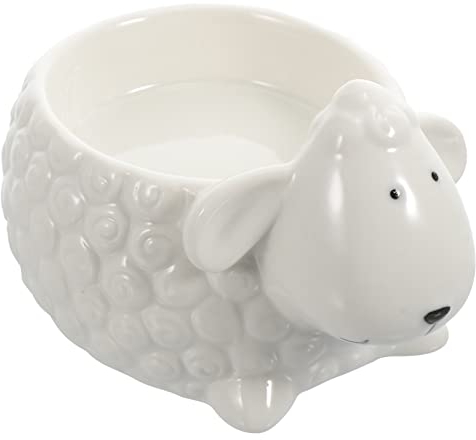 HEMOTON Sheep Porcelain Mini Dessert Bowl, Trinket Dish, Snack Bowl, Home Decor