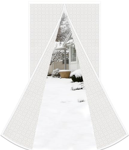 Risareyi Magnetica Tenda Termica Isolante Freddo e Caldo per Porte Finestre | 80x190cm, Bianco, Traslucido EVA Copertura Porta da Interno Esterno, Impermeabile, Antivento, Chiusura Automatica