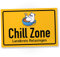 DankeDir! Chill Zone - Schild 30 x 20 cm - Türschild Wandschild lustiger Spruch Geburtstagsgeschenk Wanddeko Spruchschild - Party Partydeko Deko Geschenkidee Kollegen Freunde Geschenk