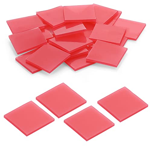 Cobee 80pcs Diamant Stift Kleber Ton,2x2cm DIY Malerei Kleber Ton bunte Malerei Ton Wachs Stickerei Kreuzstich Malerei Set Werkzeug DIY Diamant Wachs Werkzeug für Stickerei Zubehör,rot