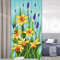 Lumanduo Fensterfolie, Privatsphäre, statische Haftung, goldene Orchidee, dekoratives Vinyl, nicht klebend, Sichtschutzfolie, Buntglas-Aufkleber für Badezimmer, Glastür, Fenster, Tönung, 60 x 90 cm