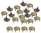 sourcing map 100 Stück 10mm braune runde Kuppelnieten Metallkrallenperlen Nagelkopfnieten Spike Nieten Punk Rock DIY für Lederhandwerk Kleidungsgürtel Tasche Schuharmband Zubehör