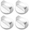 GLADFRESIT Gas Stove Knobs - 4 Pcs 6MM Universal Cooker Replacement Control Knobs With Durable Metal Surface Switch Adapter